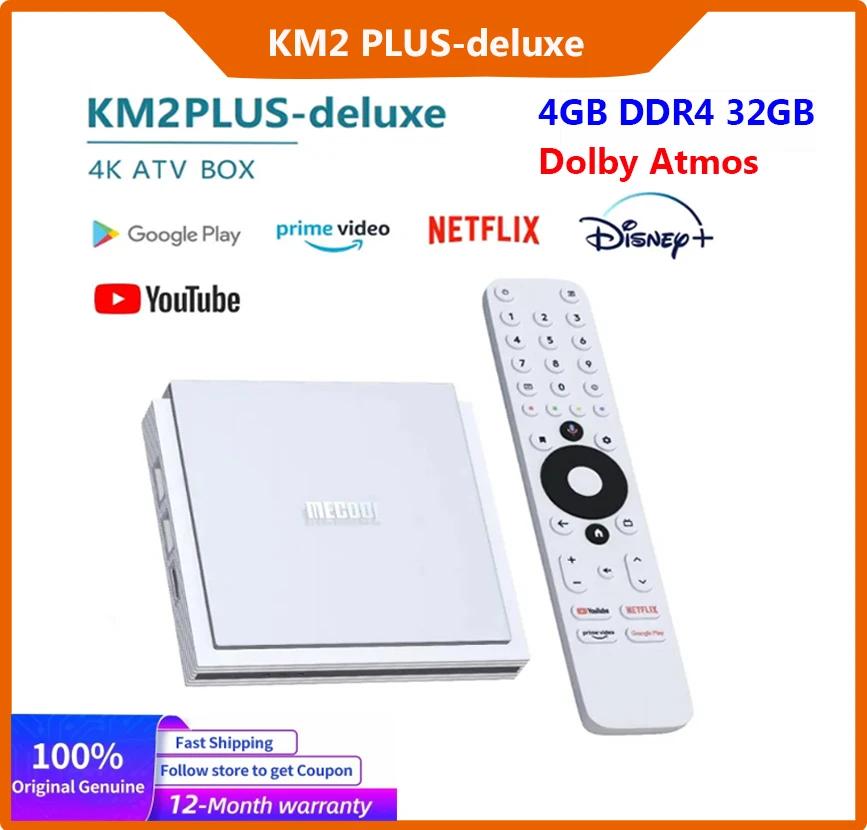 MECOOL KM2 ÷ 𷰽 ȵ̵ TV ڽ, Netfilx 4K , Doby Atmos/Doby Vision 4 + 32G, WiFi6, 1000M LAN, BT5.0 ̵ ÷̾